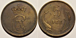Christian IX Denmark - 5 Øre 1904