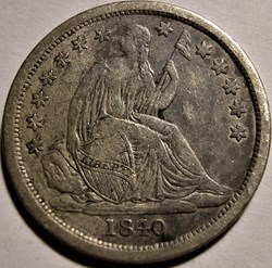 1840 Dime / 10 Cents
