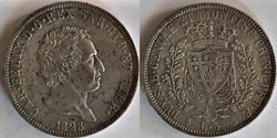 1828 Royaume de Sardaigne, 5 Lire Torino - Carlo Felice