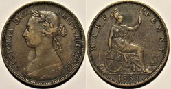 Victoria - Half Penny 1888 - Great Britain