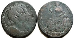 William III & Marie II - Half Penny 1694 Kingdom of England