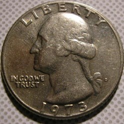 1973 Denver Quarter Dollar