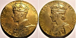 George VI & Elizabeth - 1937 Official Coronation Medal - UK