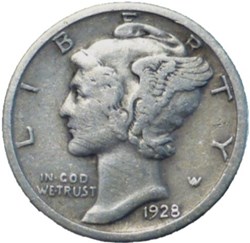 1928 San Francisco Dime