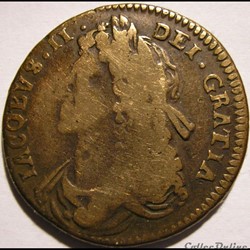 James II Stuart - Half Penny 1685 Kingdom of Ireland