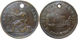 1855 Half Penny, Merchant Token - Tasmania, Australia