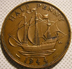 George VI - Half Penny 1944 - UK