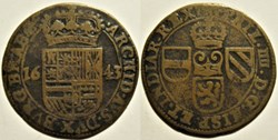 Felipe IV - Oord or Liard, 1643 Bruxelles, Spanish Netherlands