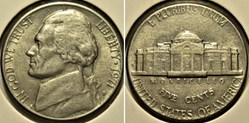 1971 Five Cents Jefferson, Denver