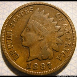 1887 One Cent (ex.2) Error