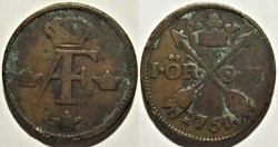 Sweden, King Adolf Fredrik - 1 Öre 1761/71 Overdate