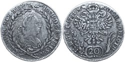 1781 Prague, 20 Kreuzer - Joseph II of Habsburg-Lorraine