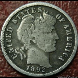 1892 Dime - Error (ex.2)