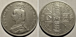 Victoria - Jubilee Double Florin, 1887 - Kingdom of Great Britain (ex.2)