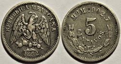 México - 5 Centavos 1892