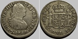 México - ½ Real 1799 Mexico - Carlos IV de España