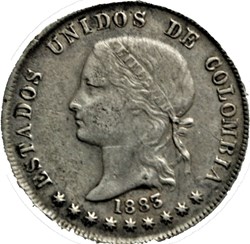 50 Centavos 1883 Bogotá
