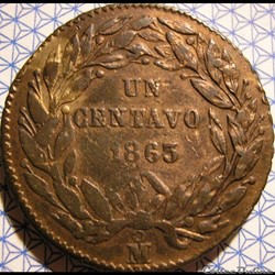 México - 1 Centavo 1863 - 2nd Republic