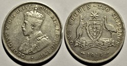 George V - One Florin 1914 - Australia