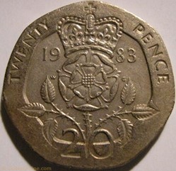 Elizabeth II - 20 Pence 1983 - UK