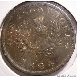 George IV - One Penny Token 1824 - Nova Scotia