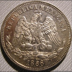 México - 25 Centavos 1886/5 Mo