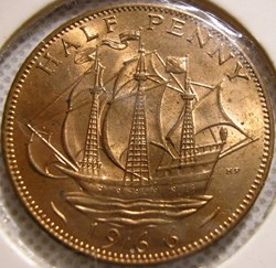 Elizabeth II - Half Penny 1966 - UK