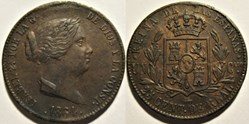 1864 Segovia - 25 Centimos - Isabel II España