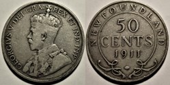 George V - 50 Cents 1911 Newfoundland