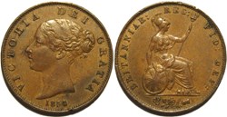 Victoria - HalfPenny 1854 - Great Britain (Die Clash)