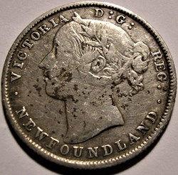 Victoria - 20 Cents 1885 Newfoundland