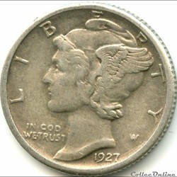1927 San Francisco Dime