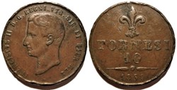 1859 Royaume de Naples, 10 Tornesi - Francesco II