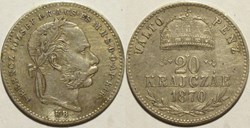 Franz Joseph I - 20 Krajczár 1870 Kremnica - Kingdom of Hungary