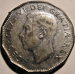 George VI - Five Cents 1951
