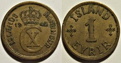 Christian X of Denmark - Eyrir 1942 Iceland