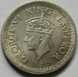 George VI - 1/4 Rupee 1942 Calcutta - British India