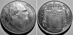 William IV - Crown 1836 - Retro Pattern - Great Britain