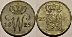 Willem I of Nederland - 25 Cents 1825, Utrecht