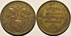 Napoléon III - 1867, Médaille Souvenir de l'Exposition Universelle