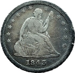 1843 Quarter Dollar - 25 cents
