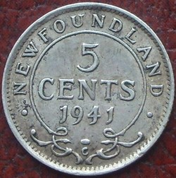 George VI - 5 Cents 1941C Newfoundland