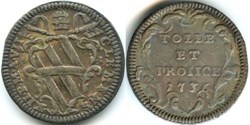 Clement XII, Pope - Grosso 1736 "Tolle et proiice" - Roma, Papal States