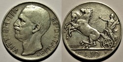 1928 Royaume d'Italie, 10 Lire, Roma - Vittorio Emanuele III (ex.2)