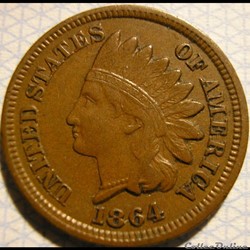 1864 One Cent (ex.2)