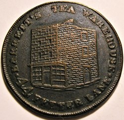 ca.1820'  One Farthing - Barrett's Tea Warehouse, England