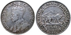 George V - 50 Cents 1911 - East Africa & Uganda