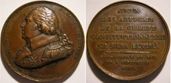 Louis XVIII - 1816 Médaille, Charte Constitutionnelle