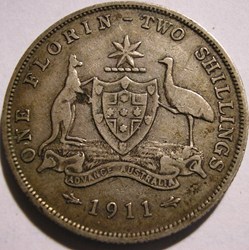 George V - One Florin 1911 - Australia