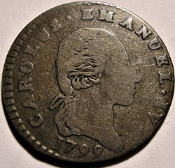 1799 Royaume de Sardaigne, 2.6 Soldi - Charles-Emmanuel IV de Savoie - Off Center